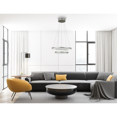 Lampa wisząca Morte PND-34535-2L-SILV srebrna Italux