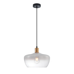 Lampa wisząca pojedyncza Parola PND-3636-1-BRO-W złota Italux