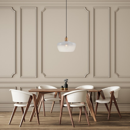 Lampa wisząca pojedyncza Parola PND-3636-1-BRO-W złota Italux