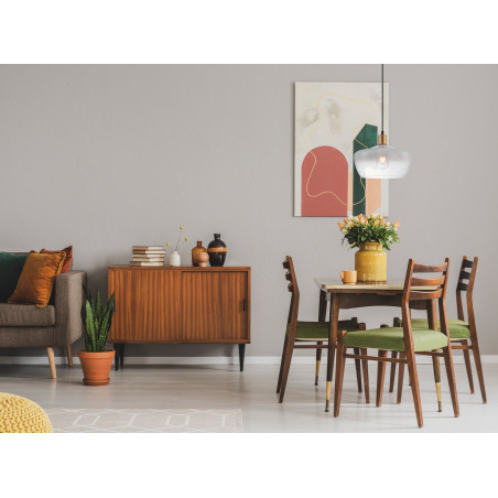 Lampa wisząca pojedyncza Parola PND-3636-1-BRO-W złota Italux