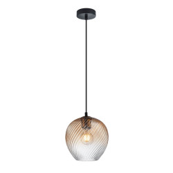 Lampa wisząca pojedyncza Alias PND-3664-1-BRO-AMB czarna Italux