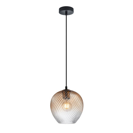 Lampa wisząca pojedyncza Alias PND-3664-1-BRO-AMB czarna Italux