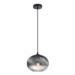 Lampa wisząca pojedyncza Alias PND-3665-1-BK-SG czarna Italux