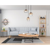 Lampa wisząca potrójna Alias PND-3672-3A-BRO-AMB czarna Italux