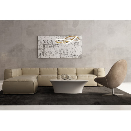Lampa wisząca Almera PND-64728-GD złota Italux