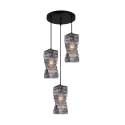Lampa wisząca potrójna Altera PND-3219-3A-BK-SG czarna Italux