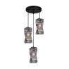Lampa wisząca potrójna Altera PND-3219-3A-BK-SG czarna Italux