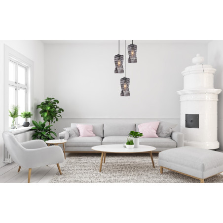 Lampa wisząca potrójna Altera PND-3219-3A-BK-SG czarna Italux