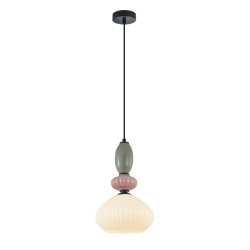 Lampa wisząca pojedyncza Altra PND-36787-1A-BK-WH czarna Italux