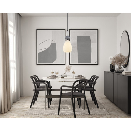 Lampa wisząca pojedyncza Altra PND-36787-1B-BK-WH czarna Italux