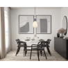 Lampa wisząca pojedyncza Altra PND-36787-1B-BK-WH czarna Italux
