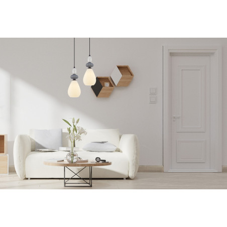 Lampa wisząca pojedyncza Altra PND-36787-1B-BK-WH czarna Italux