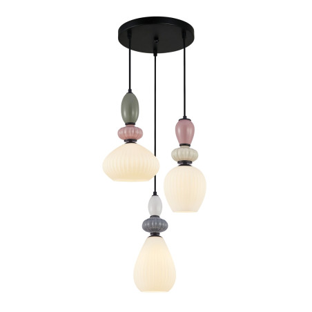 Lampa wisząca potrójna Altra PND-36787-3-BK-WH czarna Italux