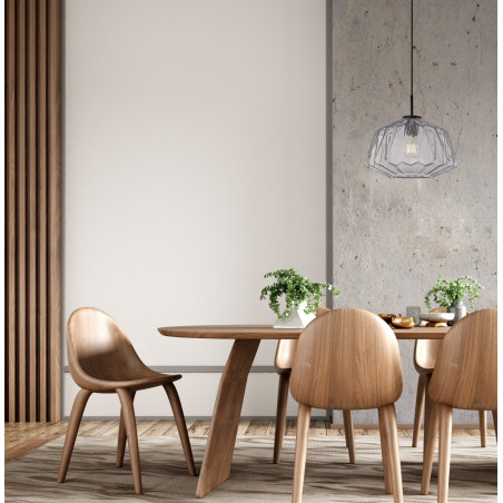 Lampa wisząca pojedyncza Antita PND-3644-1-BK-SG czarna Italux