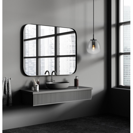 Lampa wisząca pojedyncza Antita PND-3650-1S-BK-CSG czarna Italux