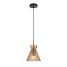 Lampa wisząca pojedyncza Balme PND-3627-1-BRO-AMB czarna Italux