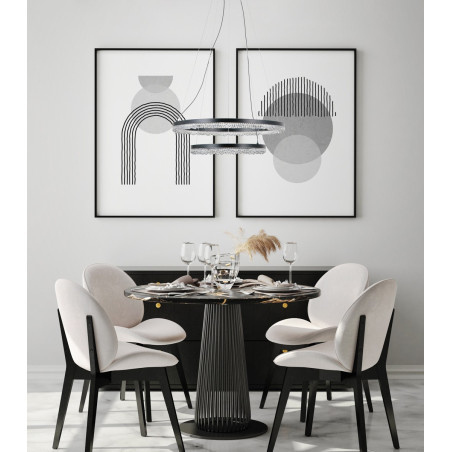 Lampa wisząca Barlo PND-34526-2L-BK czarny mat Italux