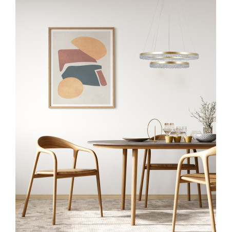 Lampa wisząca Barlo PND-34526-2L-GD złota Italux