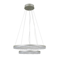 Lampa wisząca Barlo PND-34526-2L-SILV srebrna Italux