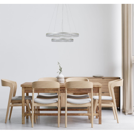 Lampa wisząca Barlo PND-34526-2L-SILV srebrna Italux
