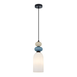Lampa wisząca pojedyncza Bonata PND-36573-1A-BK-WH czarna Italux