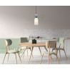 Lampa wisząca pojedyncza Bonata PND-36573-1A-BK-WH czarna Italux