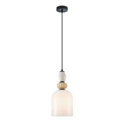 Lampa wisząca pojedyncza Bonata PND-36573-1B-BK-WH czarna Italux