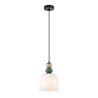 Lampa wisząca pojedyncza Bonata PND-36573-1C-BK-WH czarna Italux