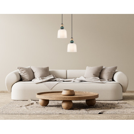 Lampa wisząca pojedyncza Bonata PND-36573-1C-BK-WH czarna Italux