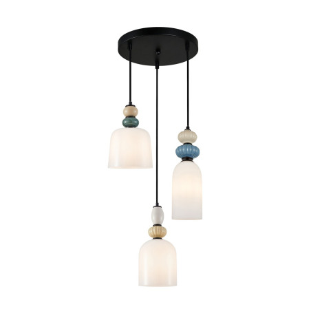Lampa wisząca potrójna Bonata PND-36573-3-BK-WH czarna Italux