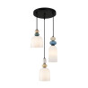 Lampa wisząca potrójna Bonata PND-36573-3-BK-WH czarna Italux