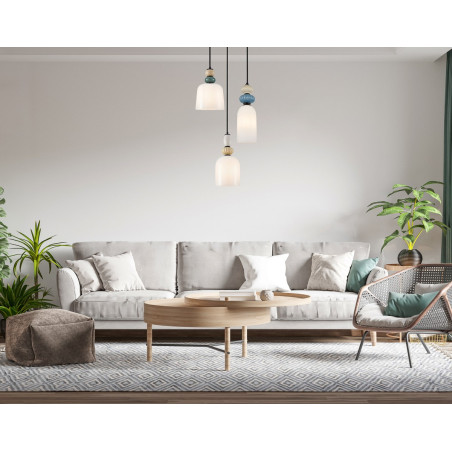 Lampa wisząca potrójna Bonata PND-36573-3-BK-WH czarna Italux
