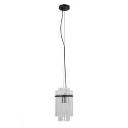 Lampa wisząca pojedyncza Bonte PND-40929-1A-BK czarny mat Italux