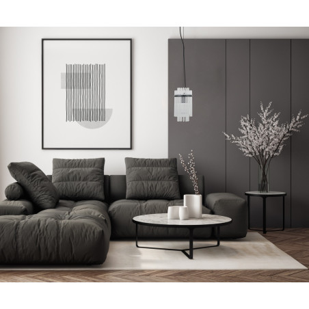 Lampa wisząca pojedyncza Bonte PND-40929-1A-BK czarny mat Italux