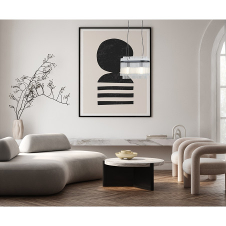 Lampa wisząca podwójna Bonte PND-40929-2A-BK czarny mat Italux