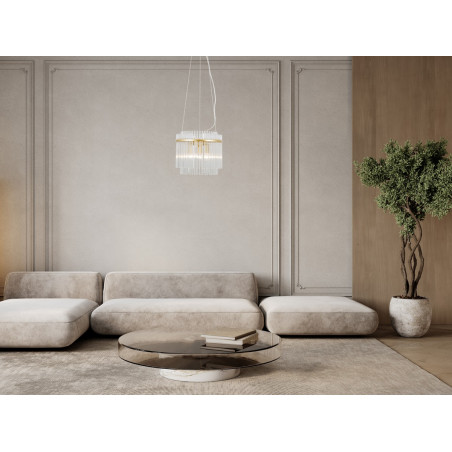 Lampa wisząca potrójna Bonte PND-40929-3A-GD złota Italux