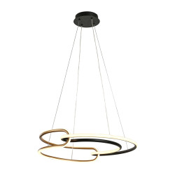 Lampa wisząca Casar PND-24002-BK-GD czarna Italux