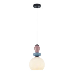 Lampa wisząca pojedyncza Domali PND-36816-1A-BK-WH czarna Italux