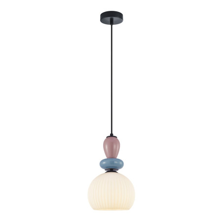Lampa wisząca pojedyncza Domali PND-36816-1A-BK-WH czarna Italux