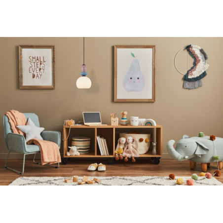 Lampa wisząca pojedyncza Domali PND-36816-1A-BK-WH czarna Italux