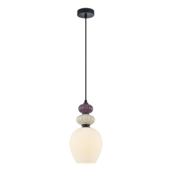 Lampa wisząca pojedyncza Domali PND-36816-1B-BK-WH czarna Italux