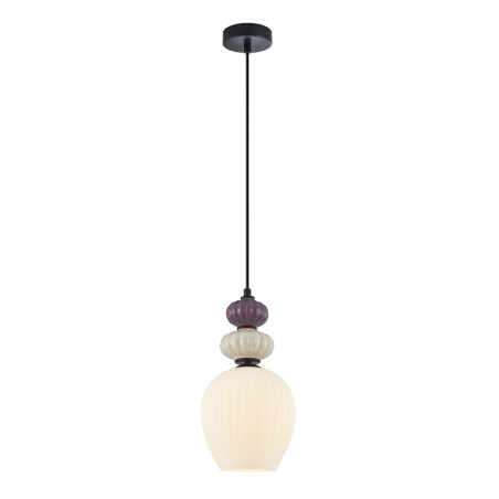 Lampa wisząca pojedyncza Domali PND-36816-1B-BK-WH czarna Italux