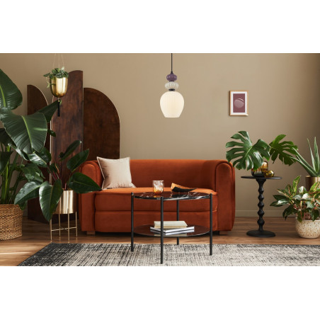 Lampa wisząca pojedyncza Domali PND-36816-1B-BK-WH czarna Italux