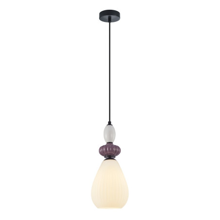 Lampa wisząca pojedyncza Domali PND-36816-1C-BK-WH czarna Italux