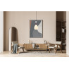 Lampa wisząca pojedyncza Domali PND-36816-1C-BK-WH czarna Italux