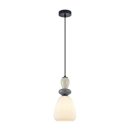 Lampa wisząca pojedyncza Domali PND-36816-1D-BK-WH czarna Italux