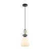 Lampa wisząca pojedyncza Domali PND-36816-1D-BK-WH czarna Italux