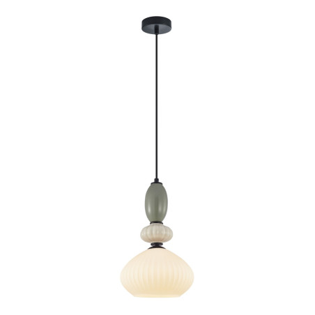 Lampa wisząca pojedyncza Domali PND-36816-1E-BK-WH czarna Italux