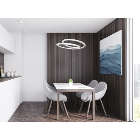 Lampa wisząca Kortia PND-64873-SILV srebrna Italux