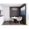 Lampa wisząca Kortia PND-64873-SILV srebrna Italux